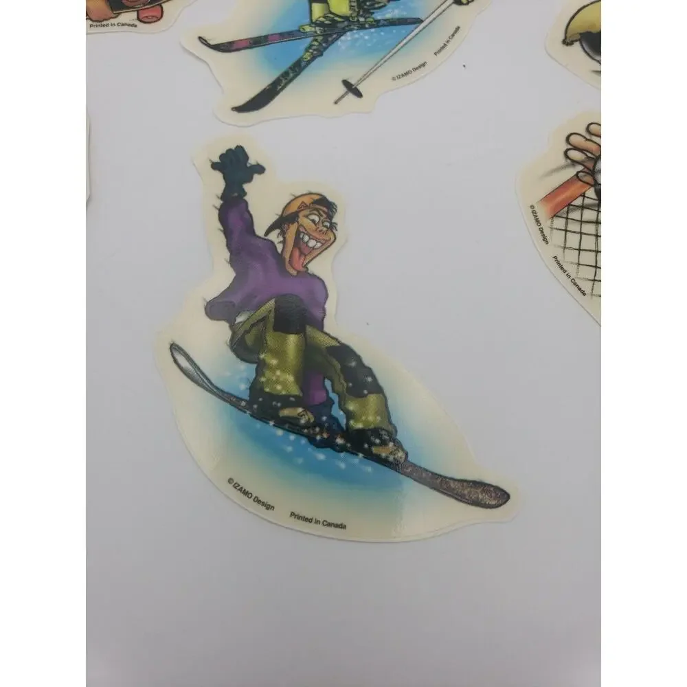 90s y2k Vintage Izamo skateboard Sports Vending Machine Stickers Set Of 8